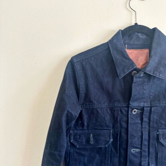 ONI Denim Denim Jacket Type II Double Indigo Overdyed Trucker Men’s Size 36 - Picture 4 of 13